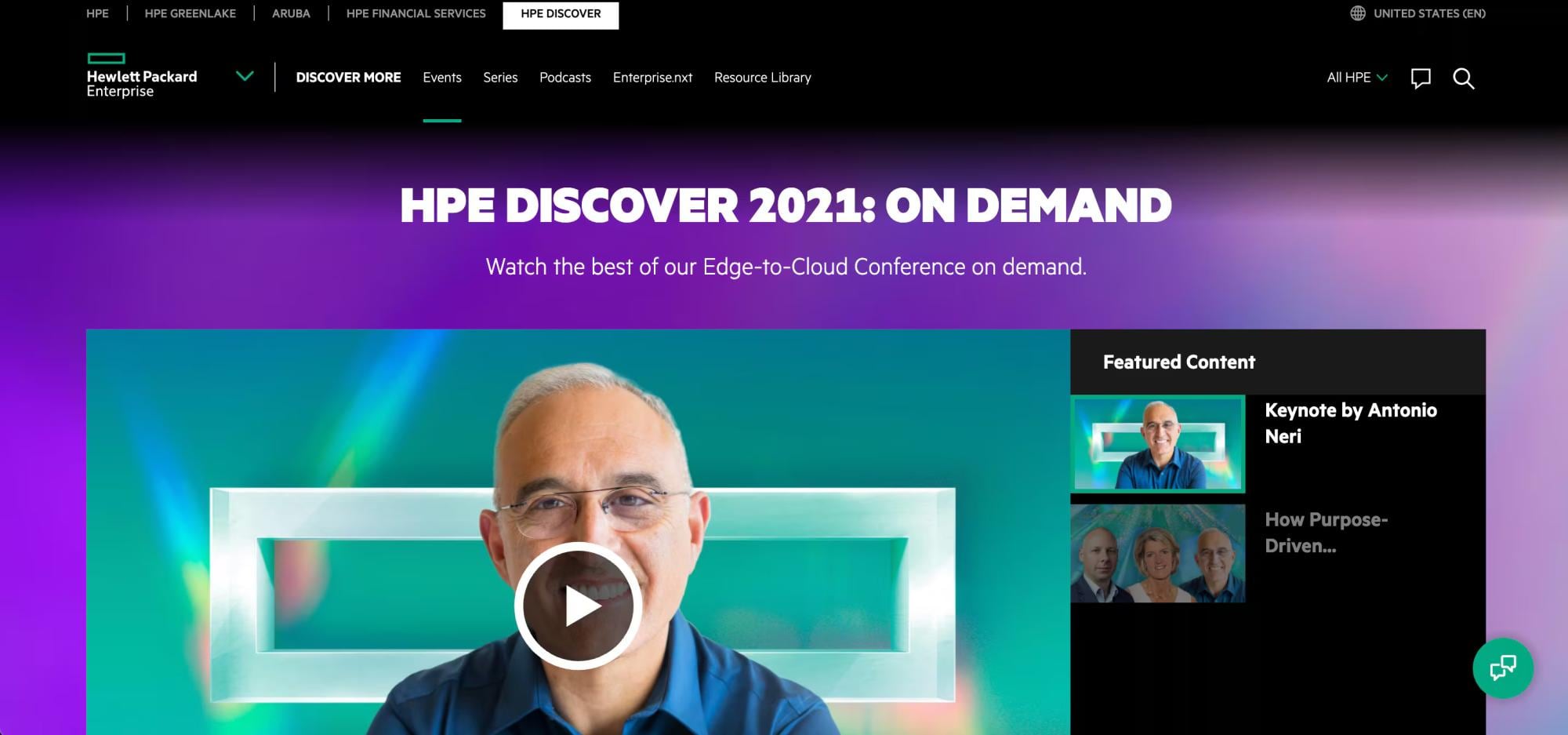 Hewlett Packard Discover 2021